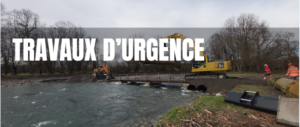 Travaux d’urgence post crue de traitement d’un atterrissement